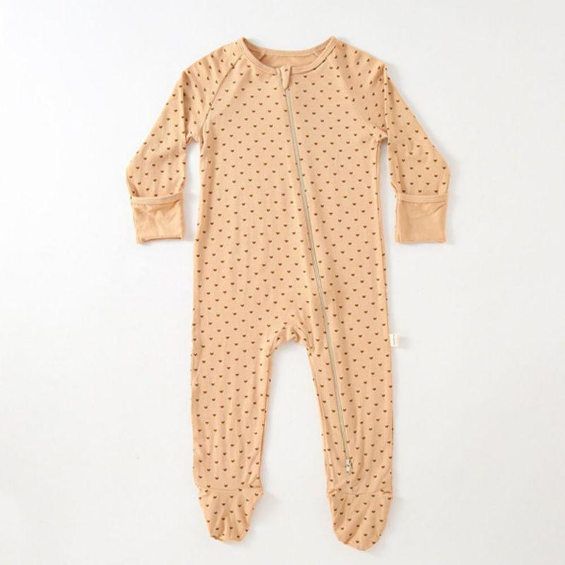 Футболки из модала для маленьких девочек, уютный комбинезон в горошек с длинными рукавами и цветочным принтом для новорожденных мальчиков, одежда для новорожденных 0-12 месяцев