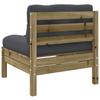 6 Piece Garden Sofa Set with Cushions Pressure Treated Pine Wood