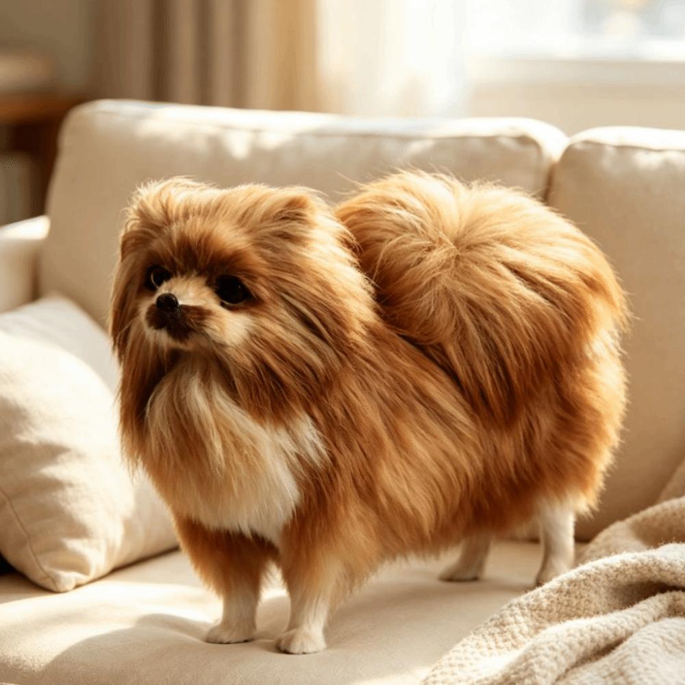 Furry Simulation Dog Doll Handcrafted Stuffed Dog Toy Drop Dog Realistic Dog Toy Home Decoration