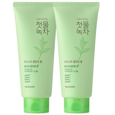 Увлажняющая очищающая пенка Kwailnara First Water Green Tea, 180 г, 2 шт.