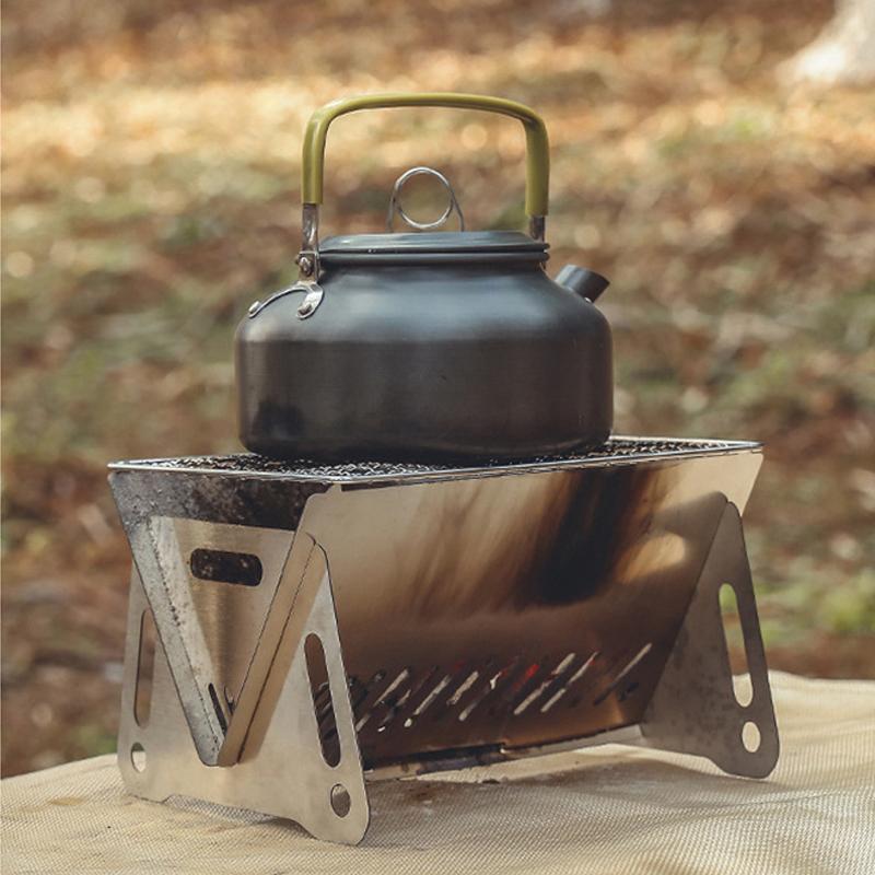 Открытый кемпинг мини-барбекю-гриль портативный складной карточный тип плита гриль-барбекю