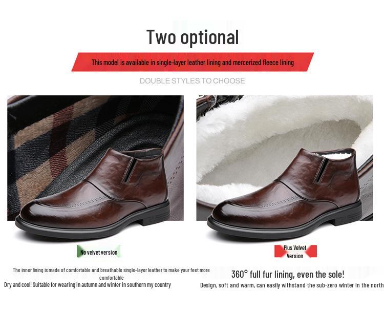 Мужские ботинки челси в британском стиле с бархатной подкладкой - Зимняя формальная обувь до щиколотки на высоком голенище