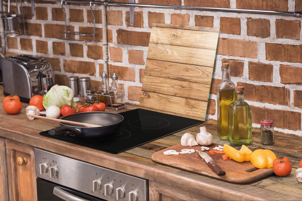 SZKLANA DESKA DO KROJENIA 45x52 DREWNO