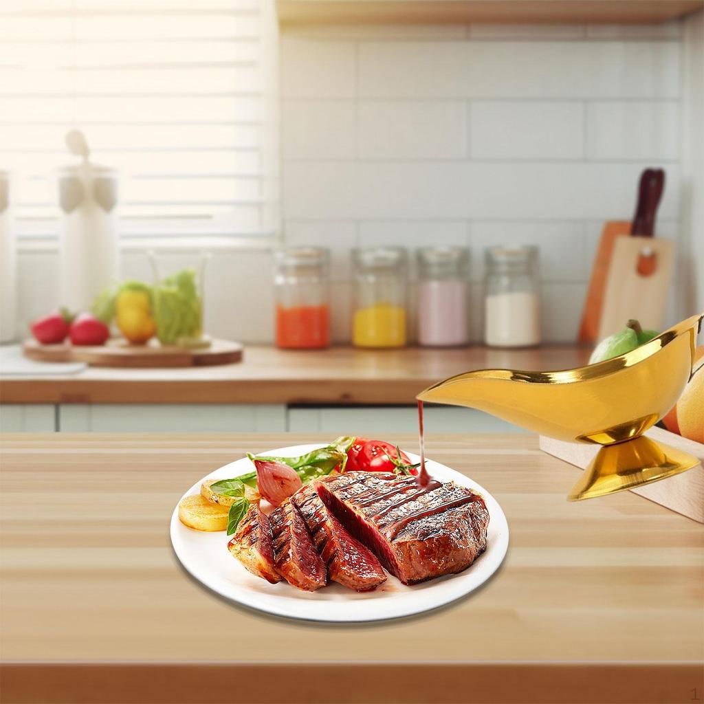 Соусник из нержавеющей стали на 10 унций для подливки и заправок с ручкой