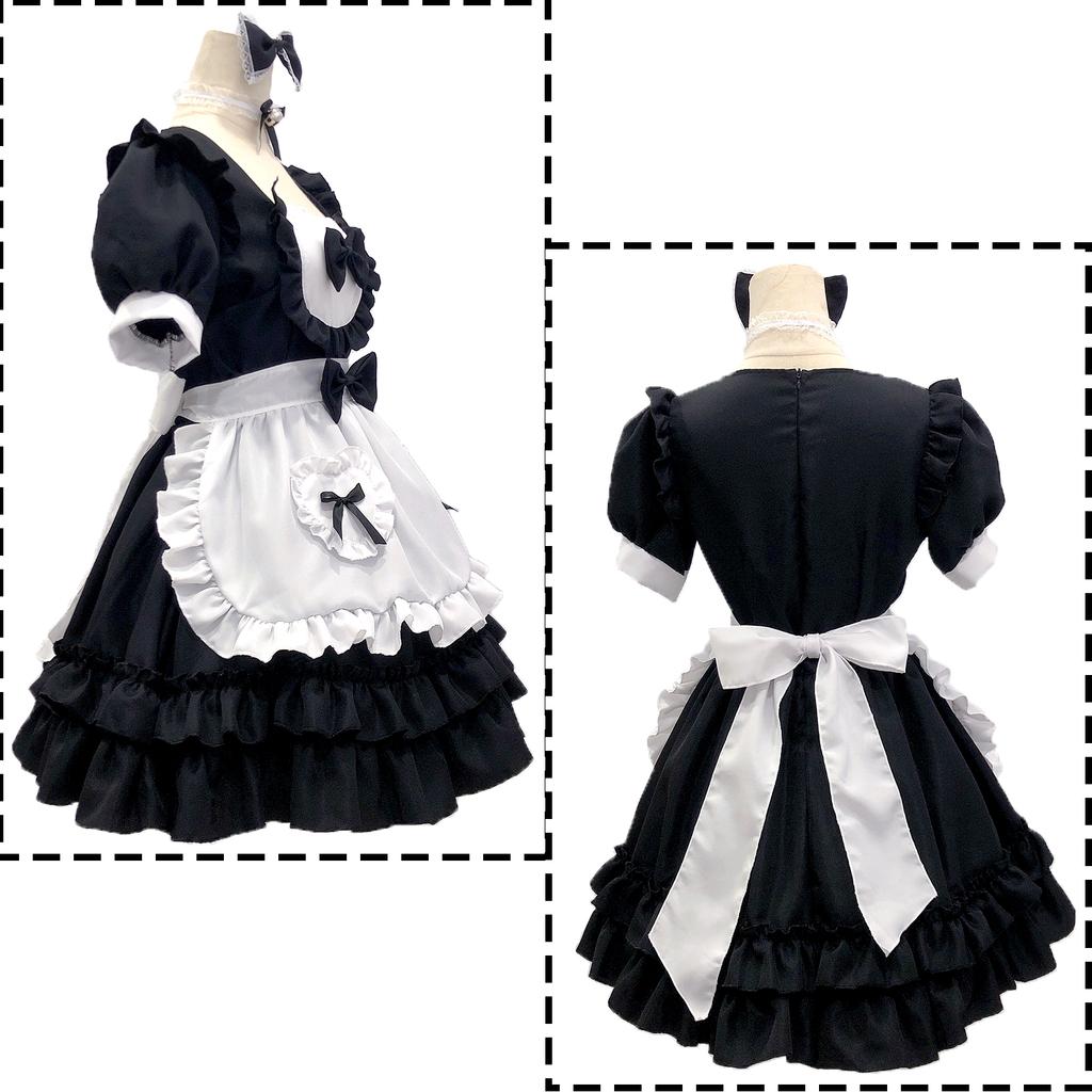 Japanese Anime 5Pcs Women'S Lolita Costume With Choker