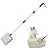 Cat Litter Shovel Hollow Aluminum Alloy Scoop with Adjustable Long Handle Detachable Metal Pooper Scooper for Cat Indoor Litter