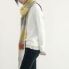 marieclaire twisted fringe check muffler (MAEDSC02MYE)