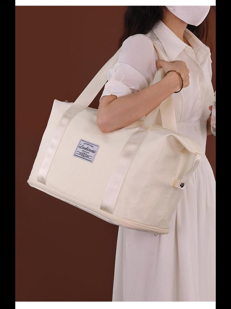 Вместительная дорожная сумка из ткани Оксфорд с разделением сухого/мокрого для спорта и фитнеса