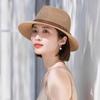 Панама женская летняя для прогулок на море, универсальная, с защитой от солнца, соломенная шляпа, модная шляпа-цилиндр, джазовая шляпа