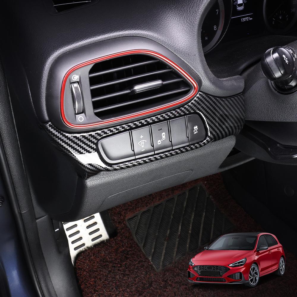 Для Hyundai I30/I30 N 2017-2026 Автомобильный Тюнинг Углеродное Волокно Кнопка Регулировки Фары Накладка Аксессуары LHD
