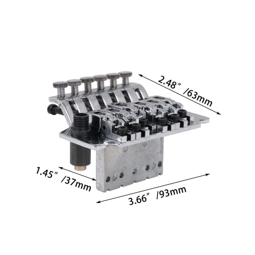 Yibuy Chrome Floyd Rose Bridge for Musical Instruments