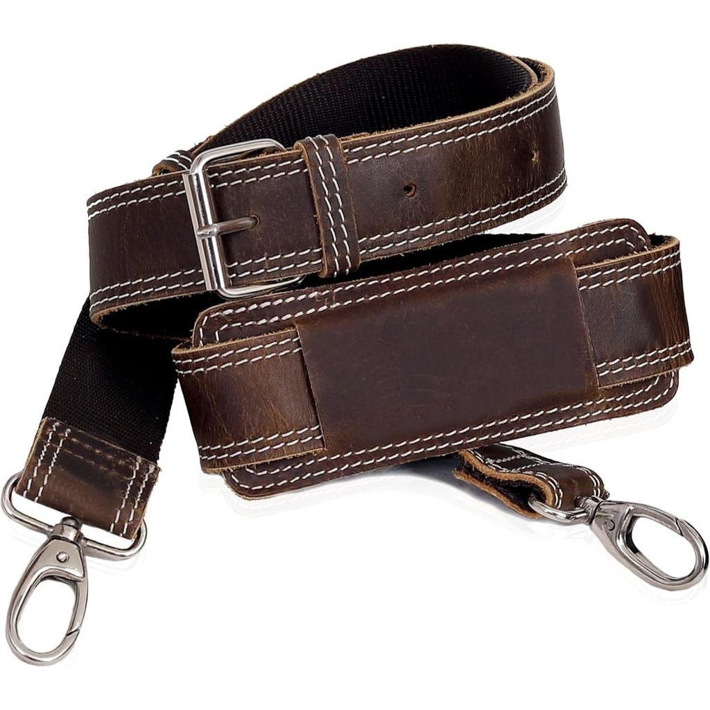 Замена ремня для сумки-мессенджера - качественный регулируемый плечевой ремень из натуральной коровьей кожи; для мессенджеров, ноутбуков, камер, дорожных сумок и многого другого