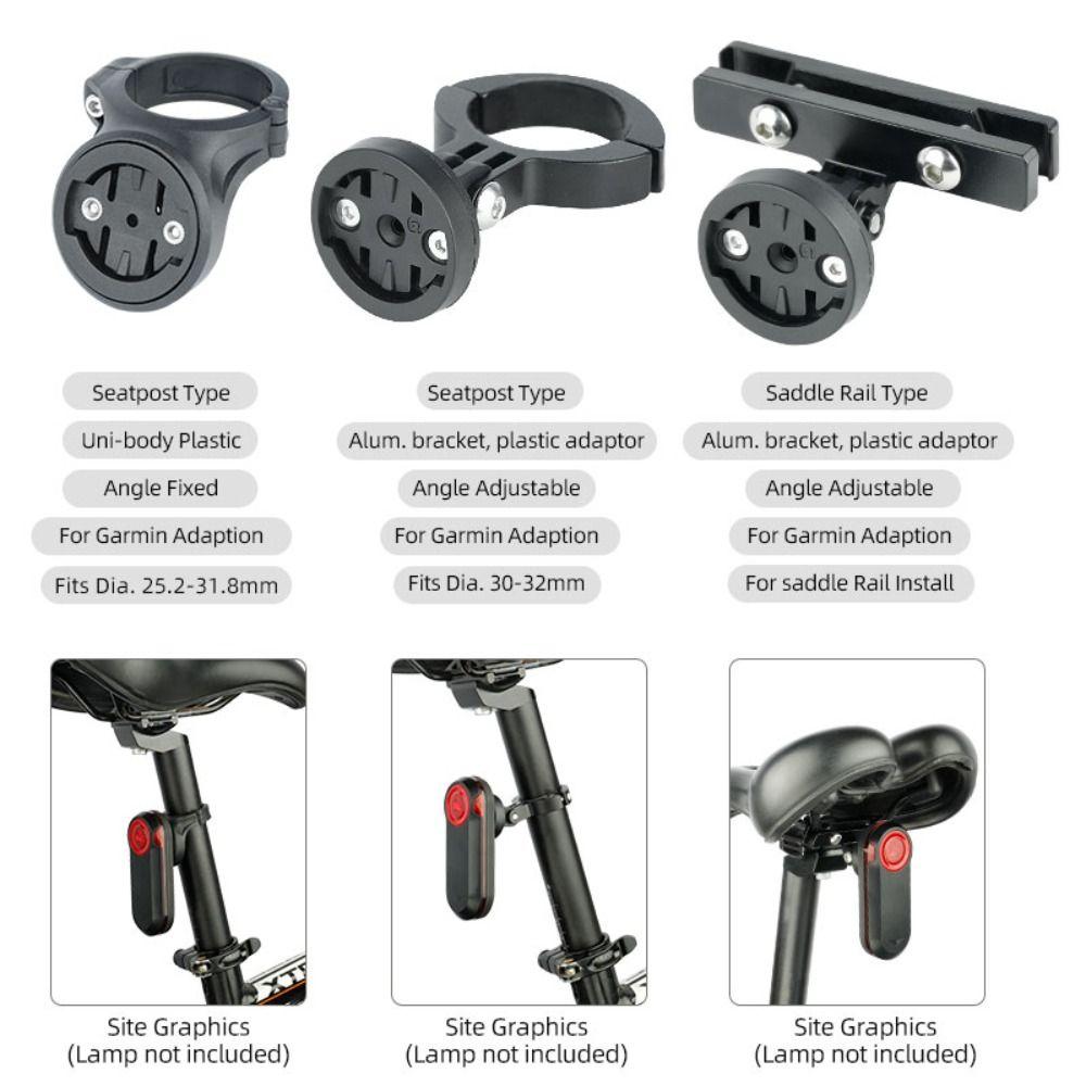 Lamp Holder Radar Rearview Seatpost Mount Led Lamp Stand Bicycle Saddle Rail Rear Light Bracket