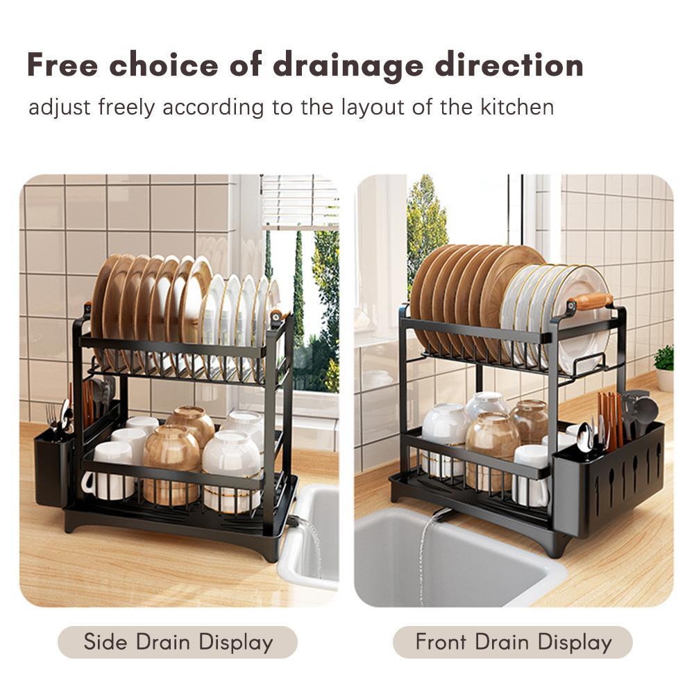 Полка для сушки посуды Набор сушилок для посуды Трехъярусные полки для посуды со съемной сушилкой Полка для палочек для еды Чаша