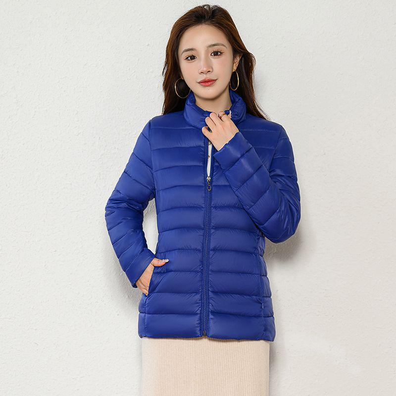 Women's Slim Fit Light Down Short Cotton Coat - Winter Korean Style, Large Size Available