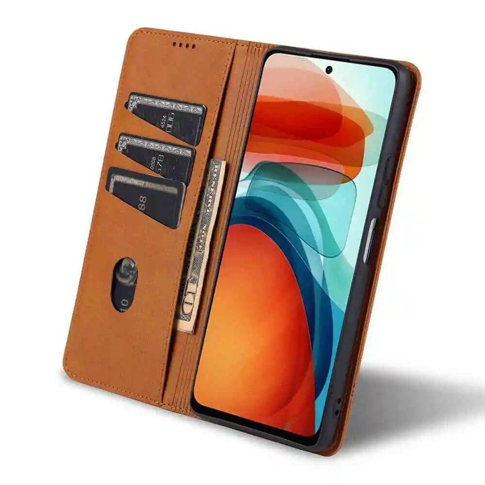 Magnetic Flip Case for Xiaomi POCO X3 GT X3 Pro NFC Case Leather Wallet Case for Poco X6 M2 M3 M4 X4 Pro 4G 5G Cover