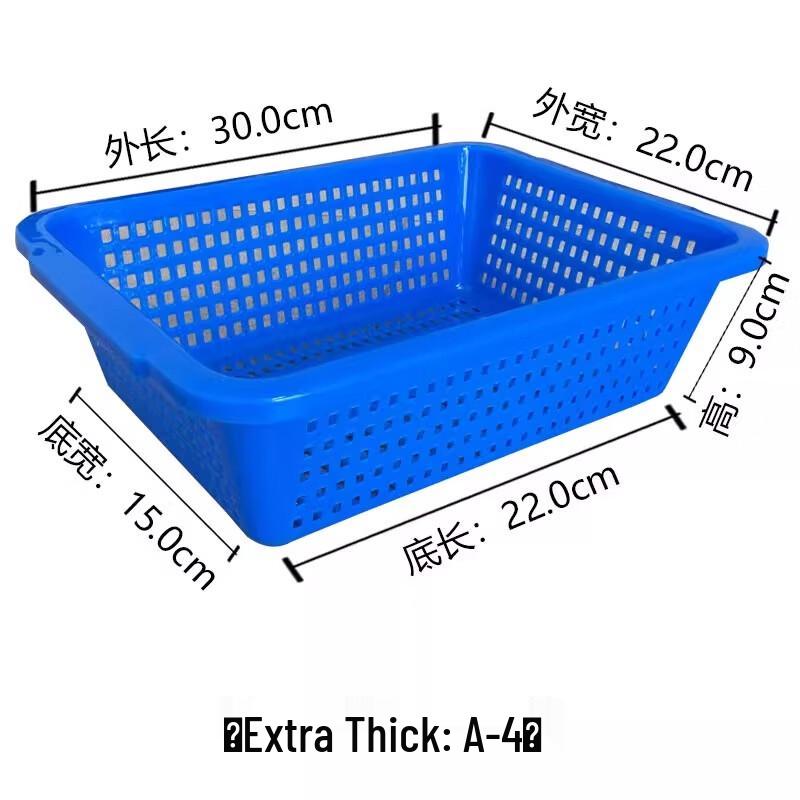 Extra Thick Rectangular Plastic Washing Basket