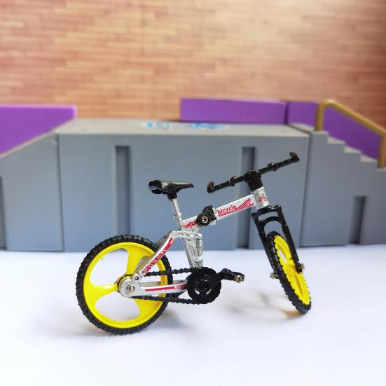 Складная модель горного велосипеда с вращающимися колесами, мини-велосипед с пальцами, развивающая игрушка, украшение для рабочего стола, подарок для маленьких мальчиков и девочек
