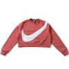 Sportswear Swoosh Logo Crew Neck Sweatshirt Women Tops Pink BV3934-897