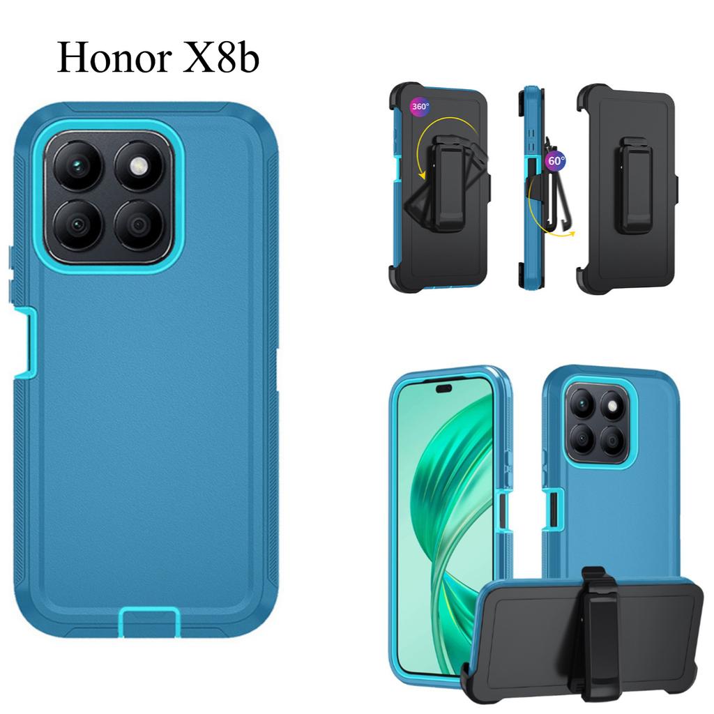 Rugged Magnetic Case for Honor X8b | 360° Rotatable Stand + Anti-Slip TPU+PC | Shockproof Galaxy Cover