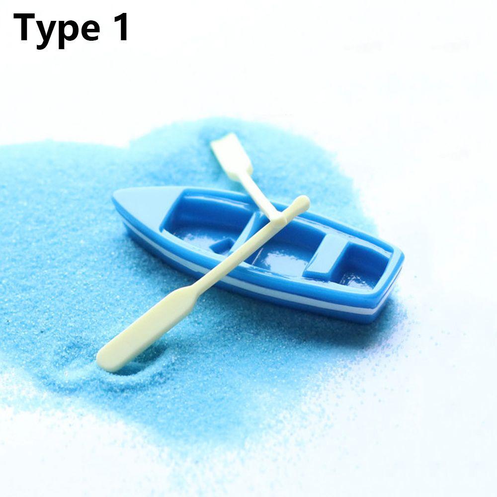 Accessories Micro Landscape Miniature Ship Home Decorations Boat Figurine Artificial Paddle