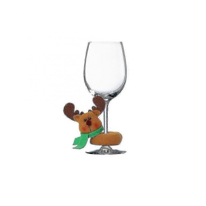 Christmas Cup Decoration Cute Cartoon Cloth Wine Glass Ornaments