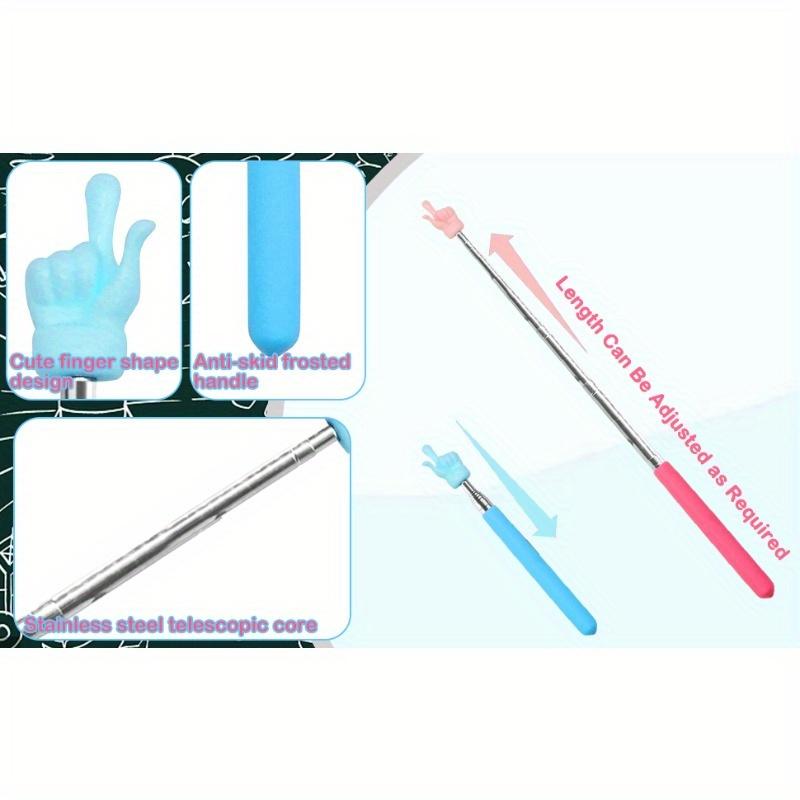 3Pcs Telescopic Teachers Pointer, Extendable Hand Pointer Finger Pointer Stick, Mini Retractable Classroom Pointer