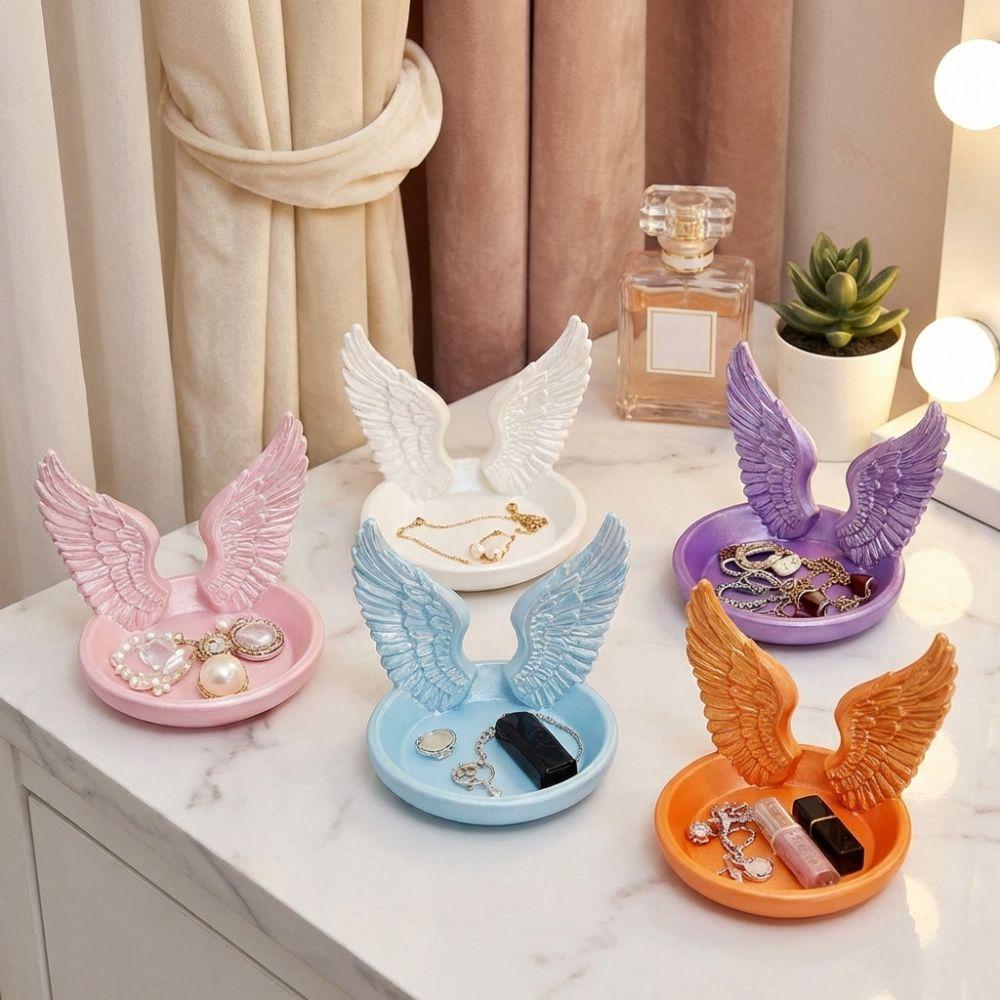Angel Wings Jewelry Storage Tray INS Mini Key Tray Minimalist Rings Holder Women