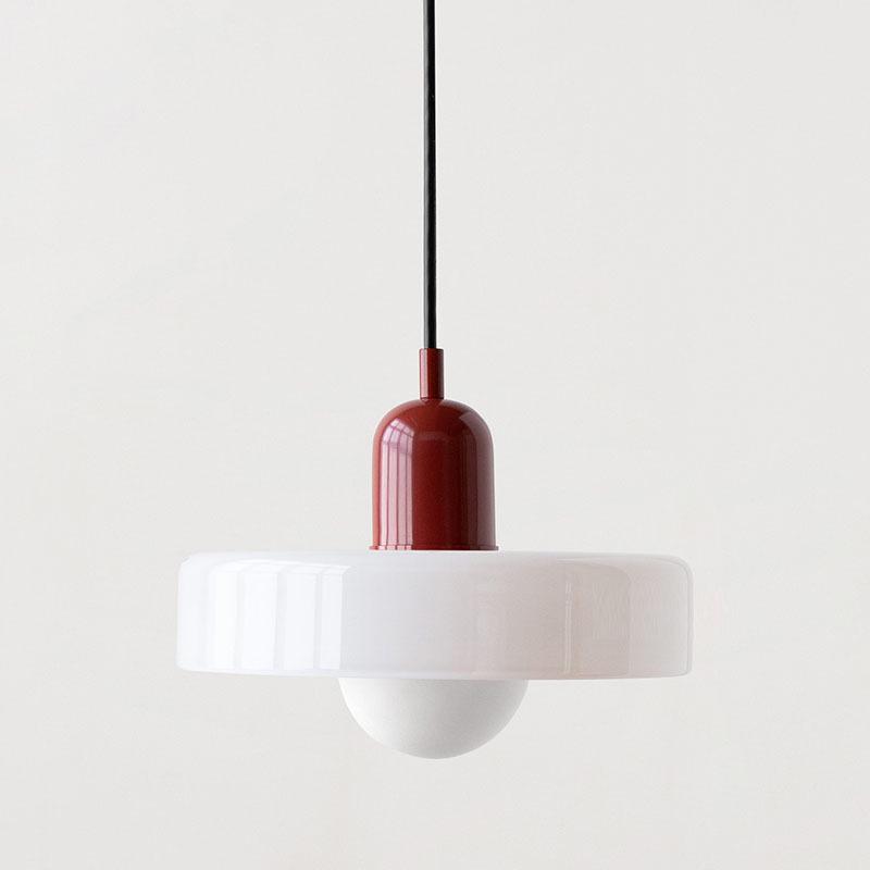 Northern Minimalist Cream Glass Pendant Light for Dining, Bedside, or Bar
