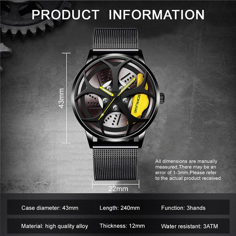 Модные мужские часы для бизнеса, контурные часы, мужские часы с сетчатым ремешком из нержавеющей стали, кварцевые часы, спортивные часы
