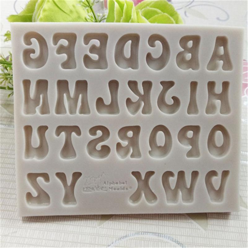 Cake Silica Gel Mould Letter Number Lollipop Birthday Sugar Cake Decorate Tool