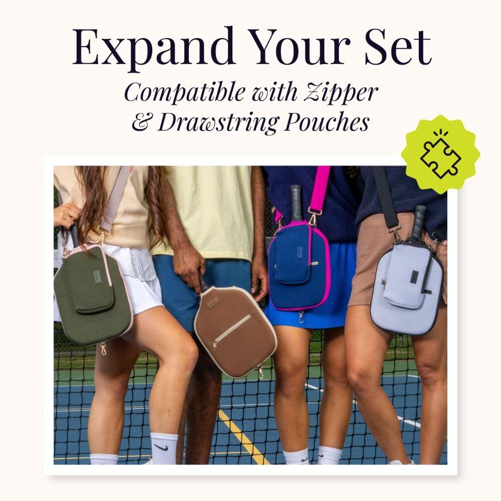 Water Resistant Pickleball Crossbody Bag Neoprene Paddle Protective Case Tennis Court