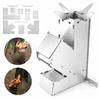 Camping Wood Stove Stainless Steel Foldable Picnic Wood Burning Stove Collapsible Rocket Firewood Stove For Hiking Fishing BBQ