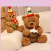 Bear Cake Teddy With Hat Plush Toy Animal Stuffed Doll Decoration Gift Kids