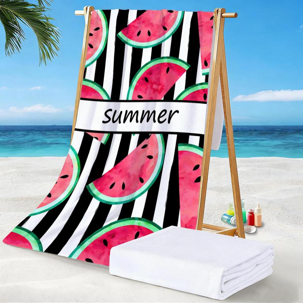 Direct Supply Of Marine Life Terry Printed Beach Towels, Microfiber Swimming Bath Towels