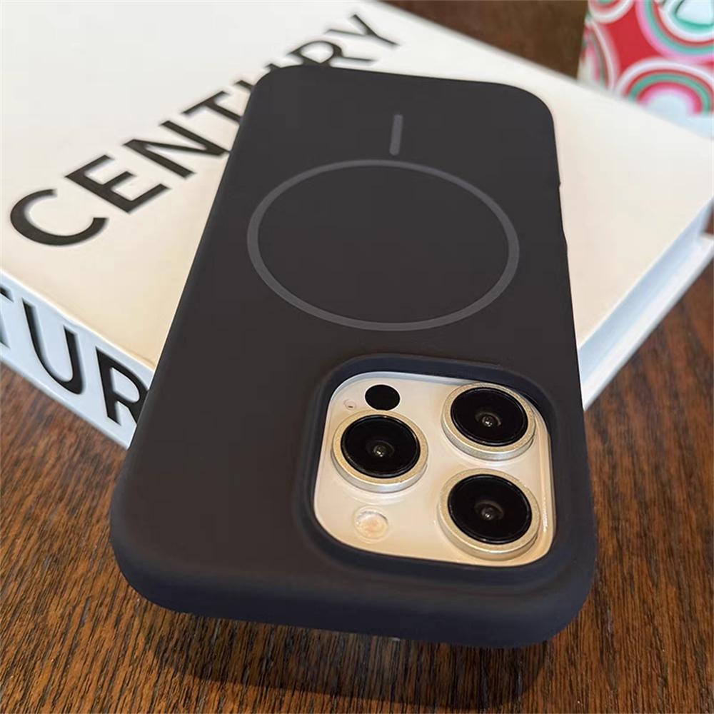Жидкий силикон для чехла Magsafe для iPhone 16 15 14 Plus 13 12 11 Pro Max Магнитная беспроводная зарядка Мягкая крышка