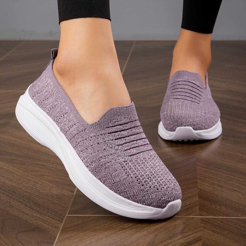 Shoes Women'S And Women'S Large Size Cloth Shoes Breathable Fly-Woven Shoes Soft-Soled Casual Mother Shoes