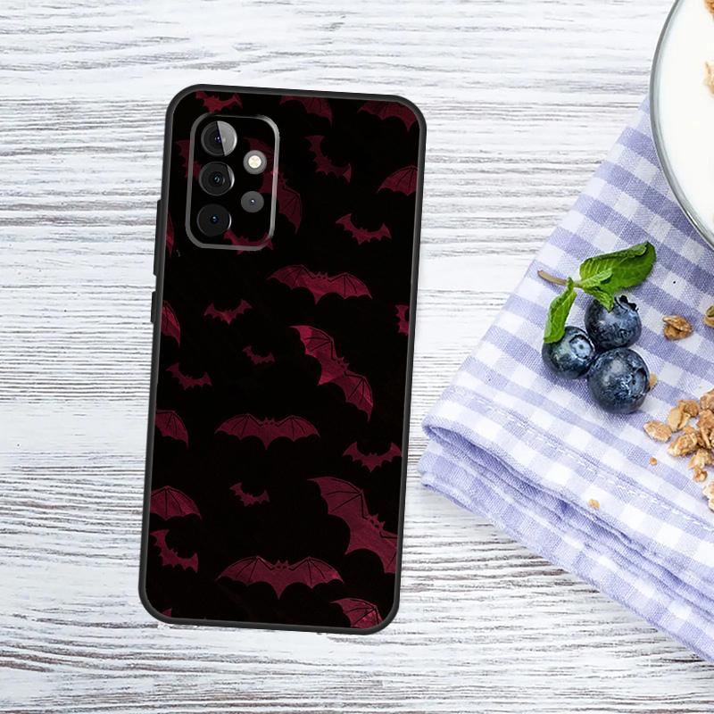 Готический чехол-летучая мышь для Samsung Galaxy A54 A34 A14 A56 A36 A16 A06 A13 A53 A12 A22 A32 A52 A35 A17 A15 A55