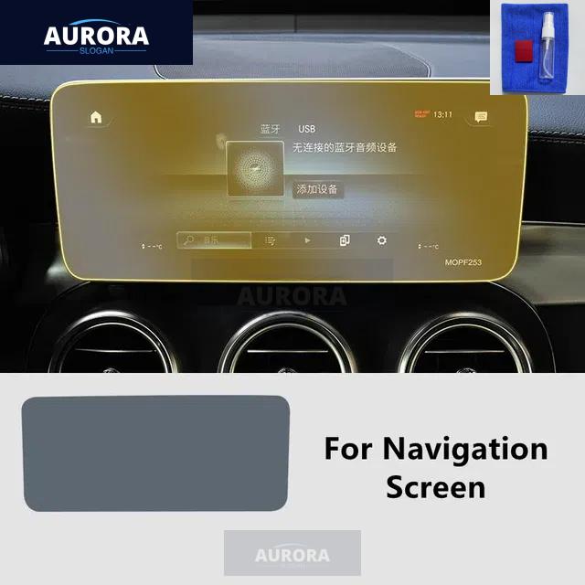 For MERCEDES GLC AMG 20-22 X253 C253 Car Interior Center Console Transparent TPU Protective Film Anti-scratch Repair Film Refit