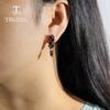 Long Earring Natural Mozambique Garnet Gemstone 925 Sterling Silver Earrings Fine Jewelry Set for Women Party & Daily Wear