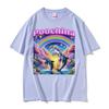 Poochina Brain Rot Ironic Funny Meme Tee Shirt for Men Harajuku Hip Hop Streetwear Tshirt Unisex Oversized 100 Cotton T Shirt