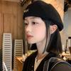 Autumn Winter Beret Cap Women's Vintage Solid Color Worker Hat Japanese Artist Hats