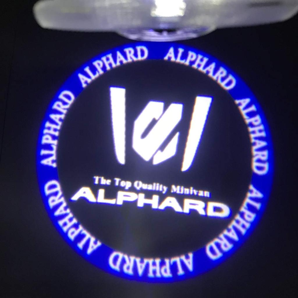 Ltsplay 20 Серия Alphard Подсветка двери автомобиля с LED логотипом, Подсветка двери с углом, Комплект из 2 шт. для Alphard 30 Серии,