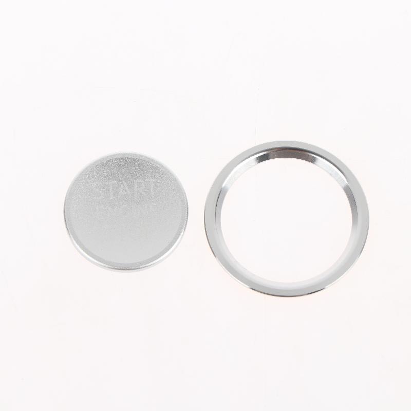 Aluminum Alloy Ignition Start Stop Button Cover Trim Ring Set Compatible with A6 A4 A7 Q5L Q7 A5