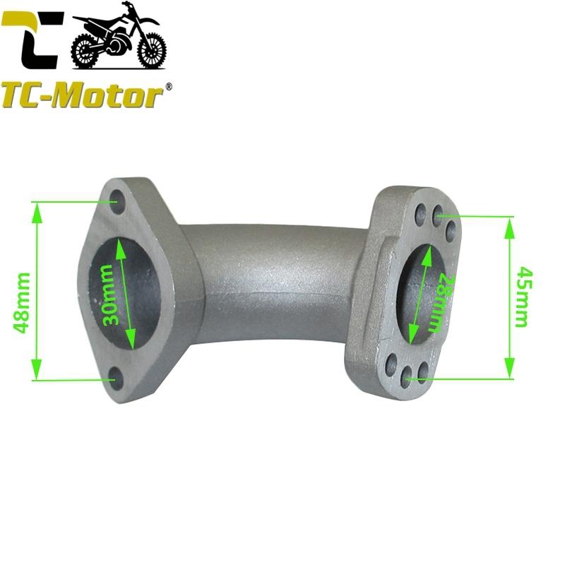 TC-Motor Manifold Intake Pipe Oversized 28mm 30mm For PE26 PE28 VM24 VM26 PWK TM TB 28 Carb Pit Dirt Bike Motard