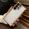6D покрытие прозрачный чехол для телефона Samsung Galaxy S24 Ultra S23 S22 Plus гальванизированная пленка для линз воздушная подушка бампер чехол