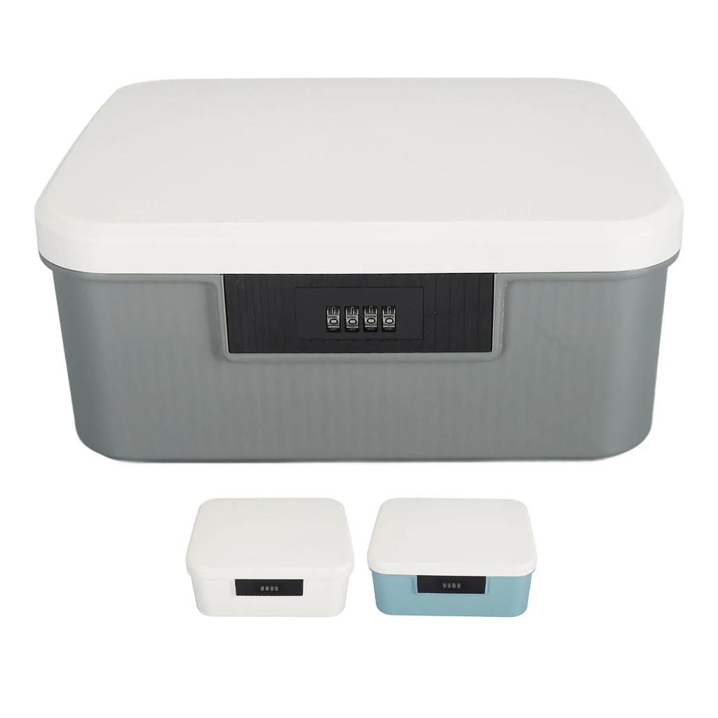 Вместительный запираемый багажник для хранения 9 л Запираемый багажник для хранения для файлов Органайзер для документов Двухслойный ящик для хранения с паролем Запирающийся ящик