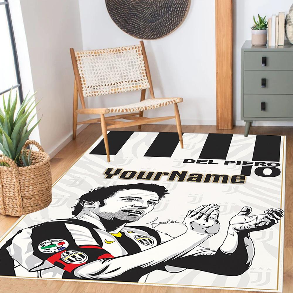 Juventus Personalized Name Area Rug Design for Dormitory Game Room Kitchen Decorate room Anti-slip Rug Anime Office Decor Wedding Party Gift
