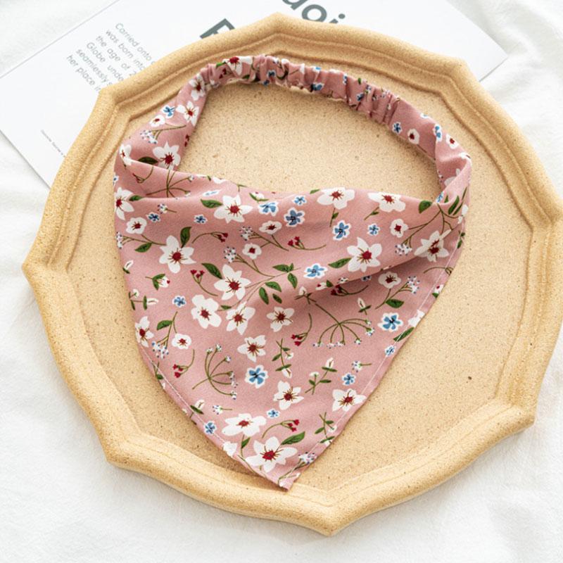 Summer Printting Hair Scarf Scrunchies Vintage Triangle Bandanas Hairband Headband Elastic Hair Bands Headwrap Hair Accessories