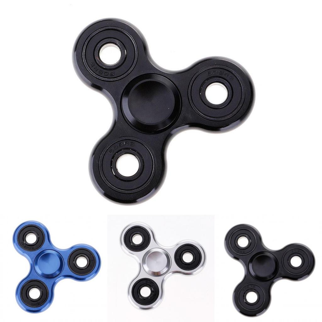 Sleek And Sturdy Metal Fidget Spinner With Silent Bearings Stress Relief Tri-spinner